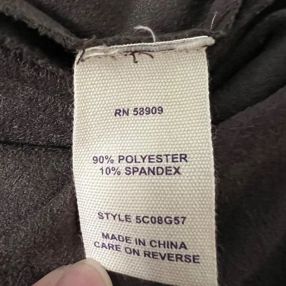 Chelsea Violet Womens Brown Faux Suede Shift Dress Lace Up Bodice size Small - Picture 10 of 12